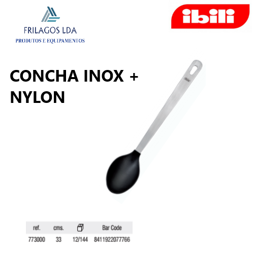 Colher Nylon Com Cabo Inox 30Cm Ibili                       