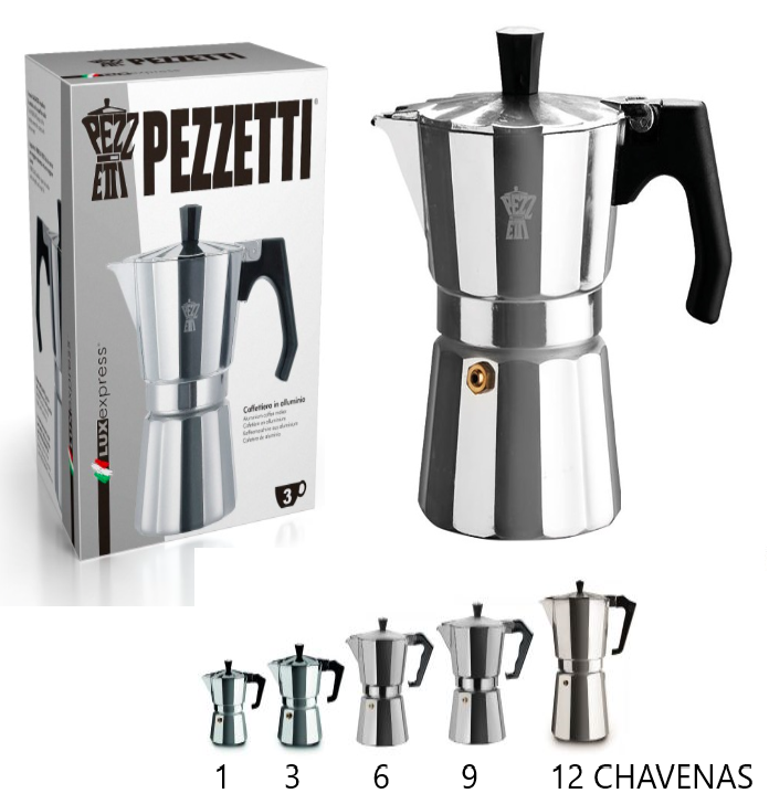 Cafeteira Aluminio Luxexpress 3 Chav. Pezzetti              