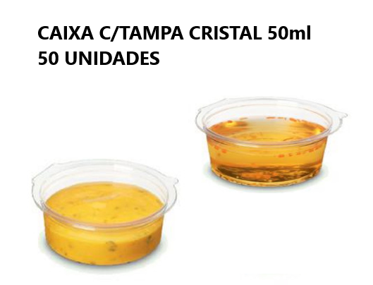 Caixa C/Tampa 50Ml Diamt. 50X26Mm  C/50 Unidades            