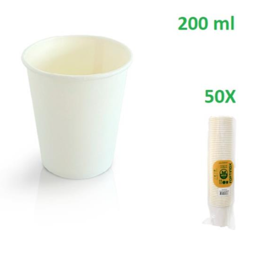 Copo Papel 200Ml 50 Unid                                    