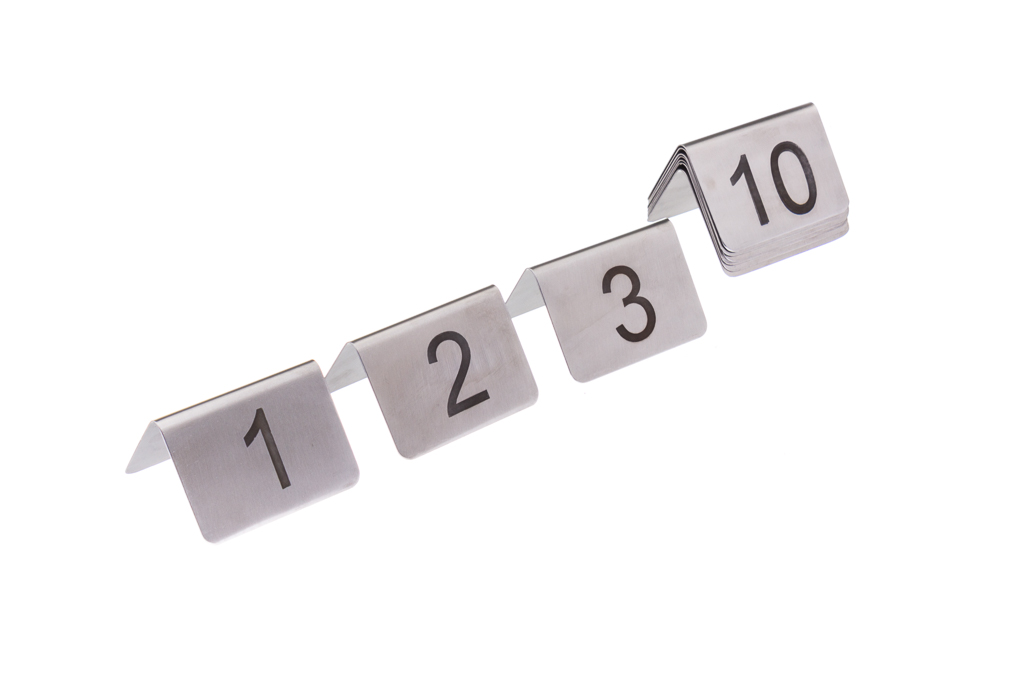 Placas Numéricas Inox   De  21-30                           