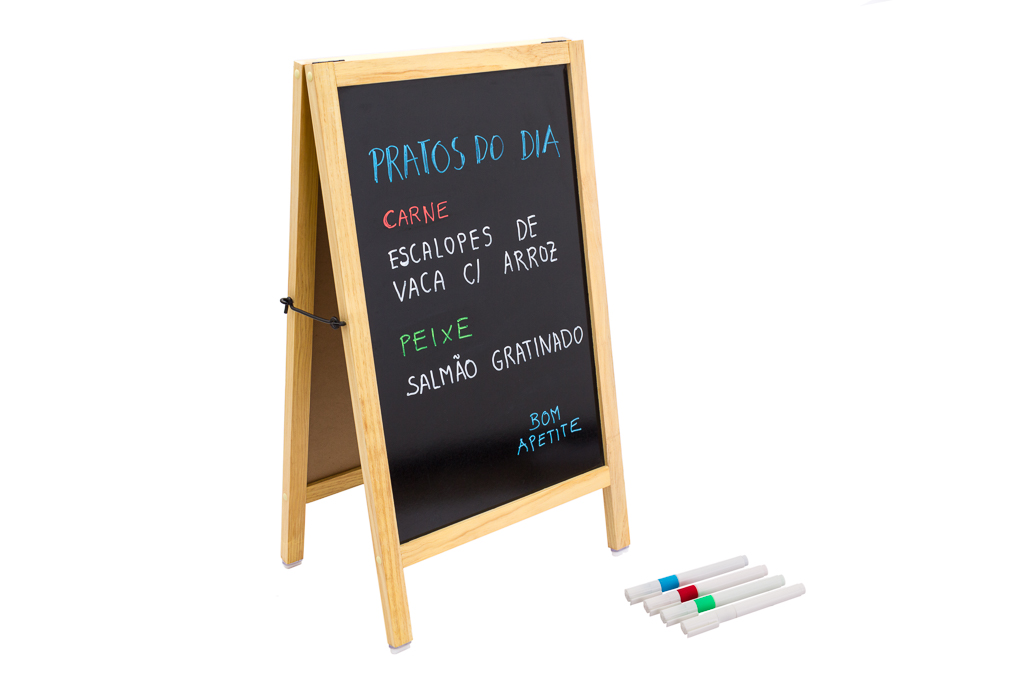 Placard Menu Duas Frentes Natural 86X51Cm                   