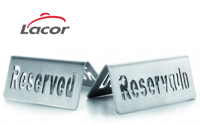 Placa Inox Reservado-Reserved 5X12Cm Lacor                  