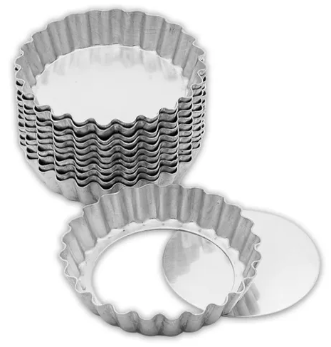 Forma Tartinha Canelada Fund. Solto 1/10Cm Aluminio         