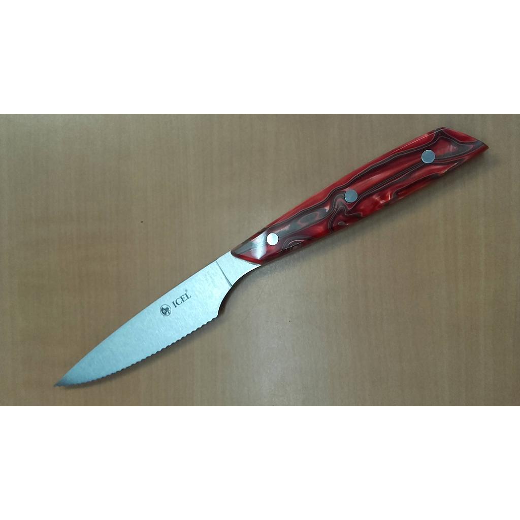 Faca Para Bife Serrilha Cabo Kiratina Vermel. 11Cm Icel     