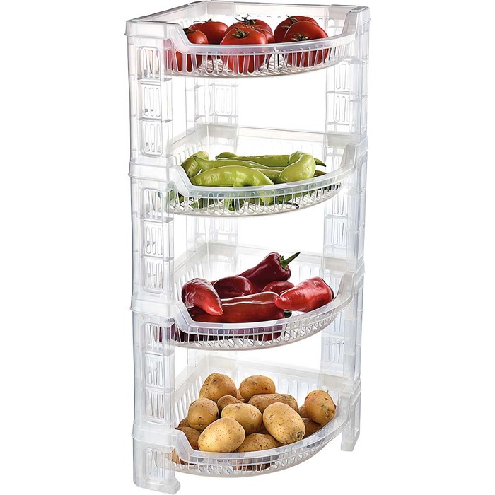 Fruteiro Plastico De Canto C/4 Prateleiras 41468            