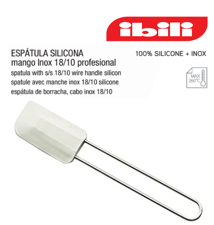 Espatula De Silicone Com Cabo Inox 26Cm Ibili               
