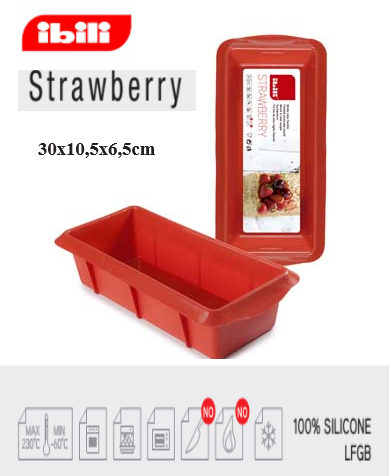 Molde Strawberry Silicone Cake 30X10,5X6,5Cm Ibili          