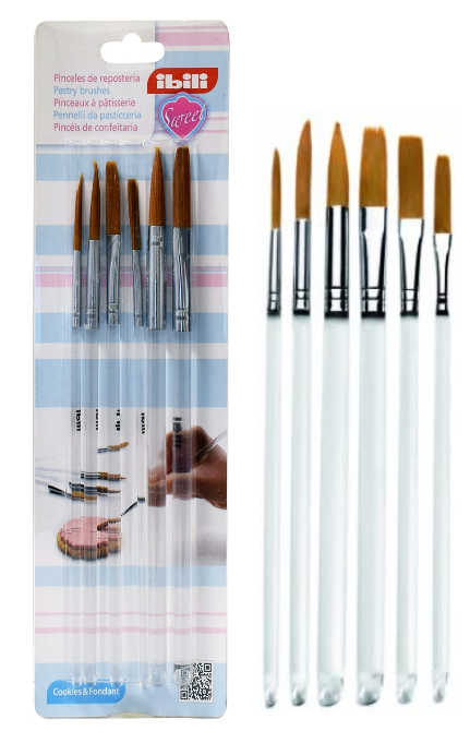 Conjunto De 6 Pinceis De Pastelaria 22Cm Ibili              