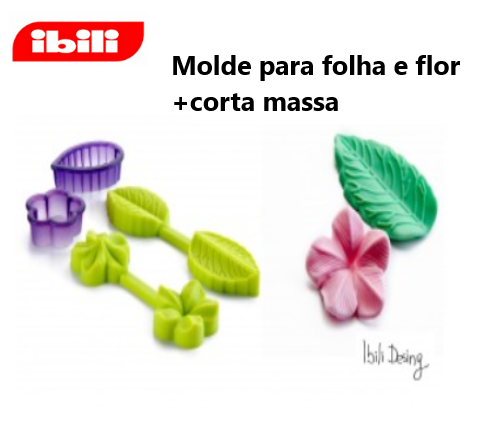 Molde 3D Para Flor E Folha + Corta Massa Ibili              