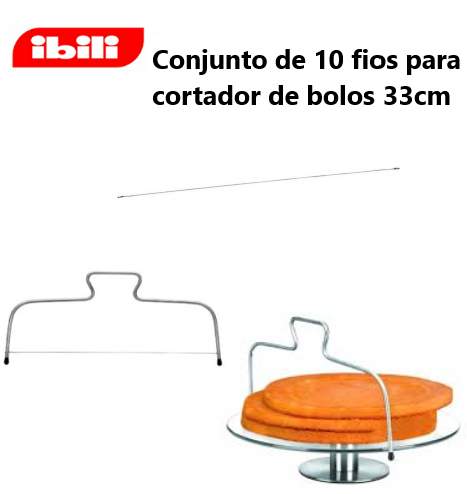 Conjunto De 10 Fios P/Cortador De Bolos Inox Com 33Cm Ibili 