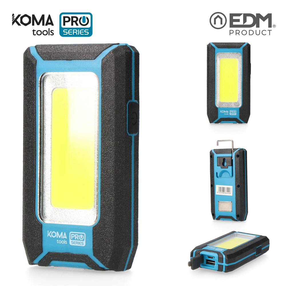 Lanterna Led Profi.Cob 500 8W+Powerbank 3400 Mha            