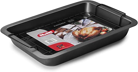 Tabuleiro De Forno C/Grelha 37,5X27X4,5Cm  Ibili            