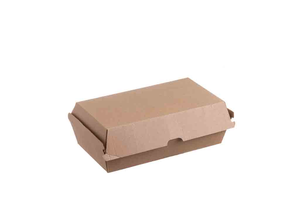 Caixa P/Snack Kraft 20,4X10,7X8,5Cm Pack 50 Unid.           