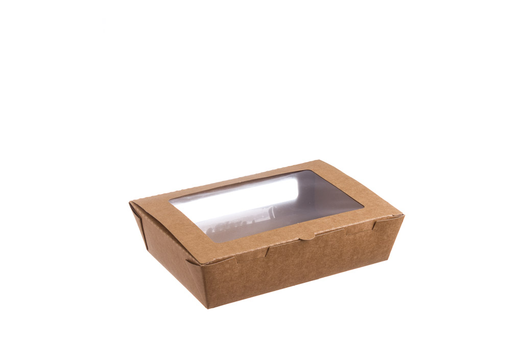 Caixa Take Away C/Janela Kraft 1200Ml 20X14X5Cm 50 Unid.    