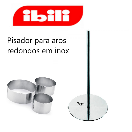 Pisador Em Inox Para Aros Redondos Diametro 7Cm Ibili       