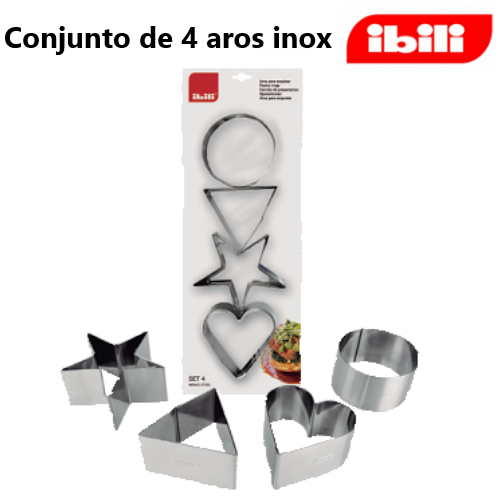 Conjunto De 4 Aros Inox 8Cm Ibili                           