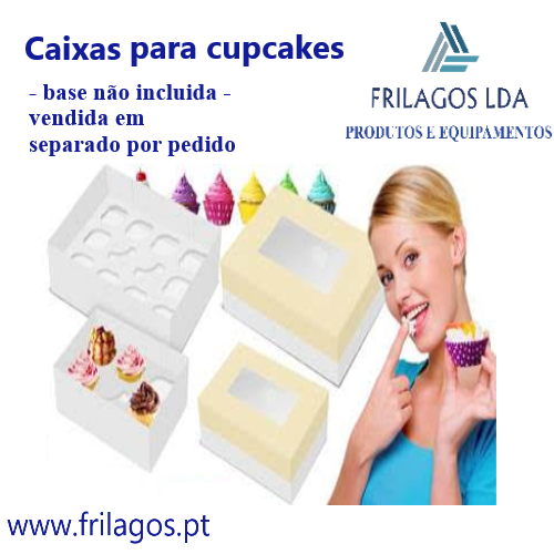 Caixa Para 6 Cupcake C/Janela 28X20X9,5Cm 50 Unidades       