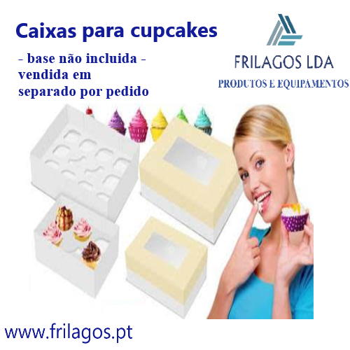 Caixa Para 12 Cupcake C/Janela 38X28X9,5Cm 50 Unidades      