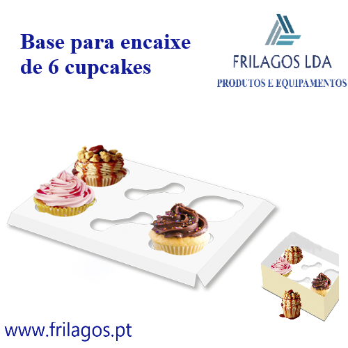 Base Para Encaixe De 6 Cupcakes Caixa 605418 50 Unid.       
