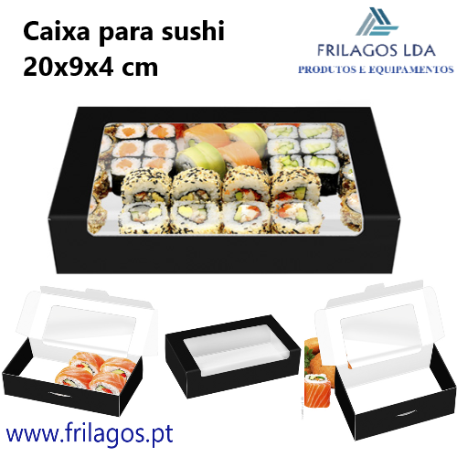 Embalagem De Take-Away Cartolina C/Janela 20X9X4Cm 100 Unid 