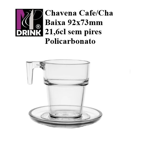 Chavena Cafe/Cha Baixa 92X73Mm 21,6Cl Sem Pires             