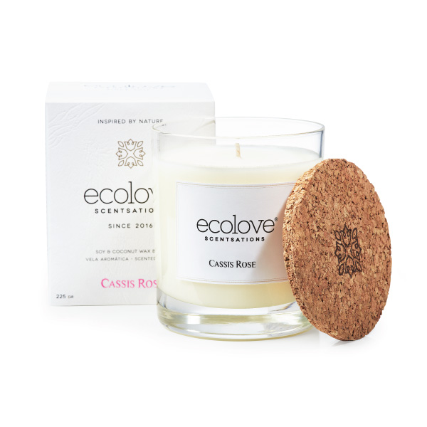 Vela Aromática Cassis Rose 225Gr Ecolove                    