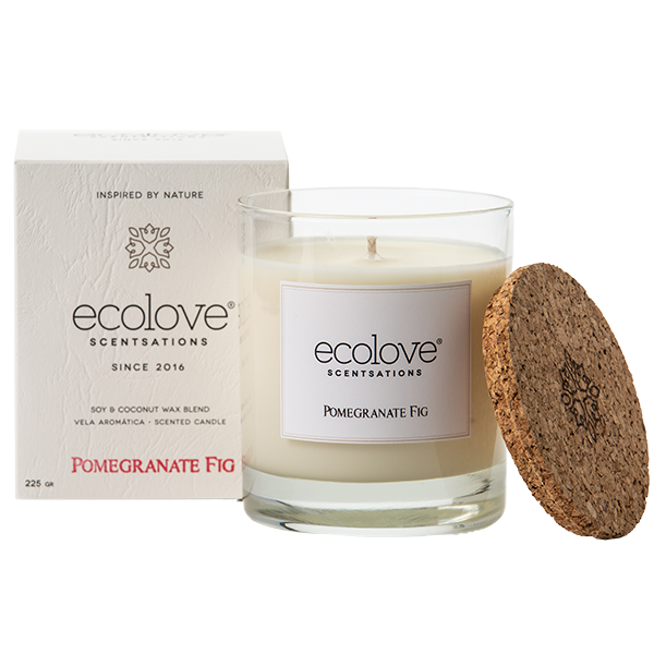 Vela Aromática Pomegranate Fig 225Gr Ecolove                