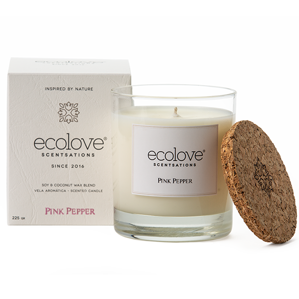 Vela Aromática Pink Pepper 225Gr Ecolove                    