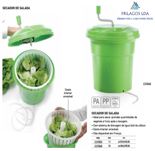 Secador De Salada 25 Litros 430X(H)530Mm Hendi              