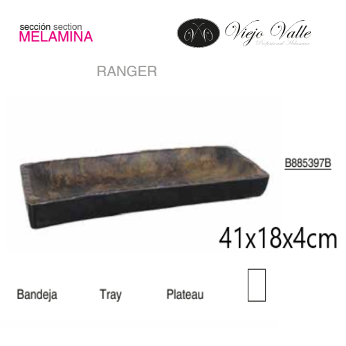 Travessa Melamina Ranger 41X18X84Cm Viejo Valle             