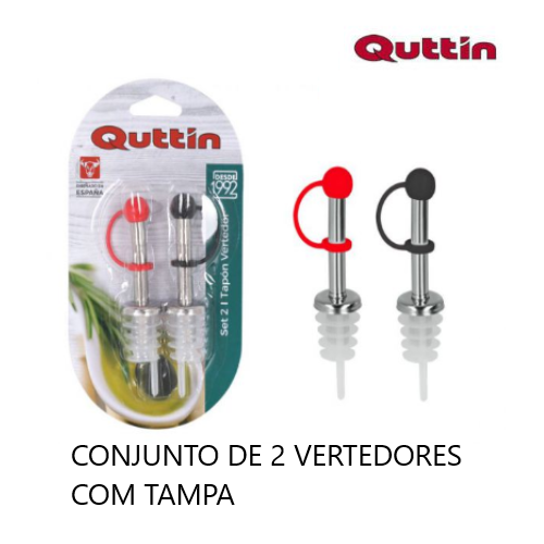 Conjunto De 2 Vertedores Inox Com Tampa  Quttin             