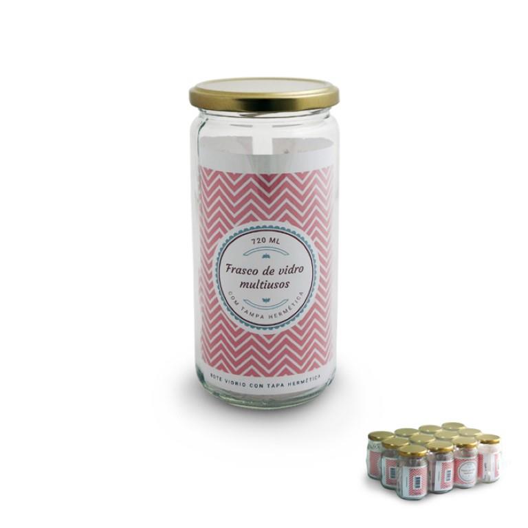 Frasco De Vidro C/Tampa Multiusos 720Ml Unidade             