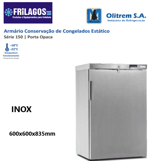 Armario Inox Negativo Estático 600X600X835Mm Olitrem        