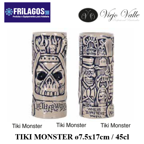 Tiki Monster Ø7.5X17Cm / 45Cl  Viejo Valle                  