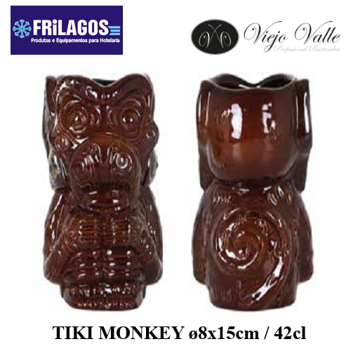 Tiki Monkey Ø8X15Cm / 42Cl  Viejo Valle                     