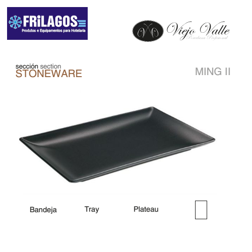 Travessa Preta St Ming Ii   30X20X2,5Cm Viejo Valle         