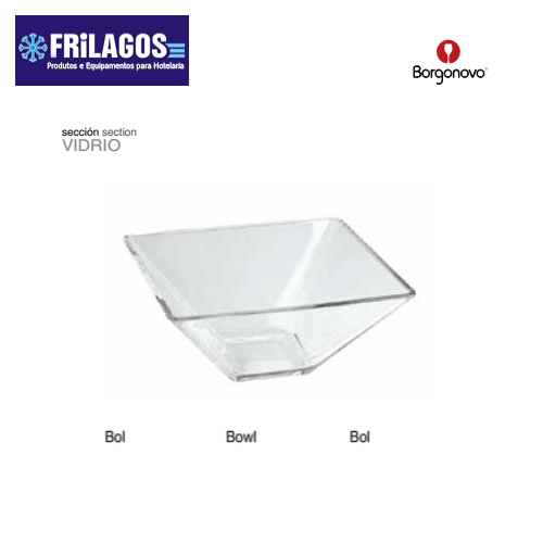 Taça Vidro Ming  20X20X8Cm Borgonovo                        