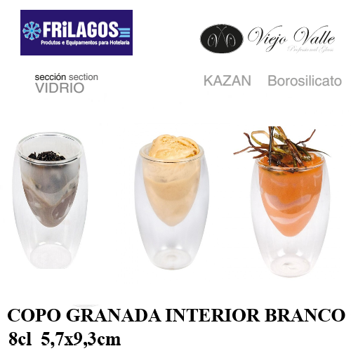 Copo Borosilicato 8Cl. 5,7X9,3Cm Granada Viejo Valle        
