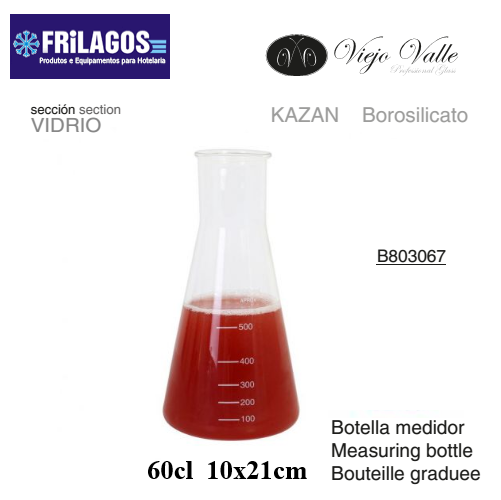Jarro Medidor Borosilicato 60Cl 10X21Cm Viejo Valle         