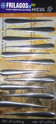 Espeto Para Caracois Inox Espalmado C/Curva 12 Unid.        