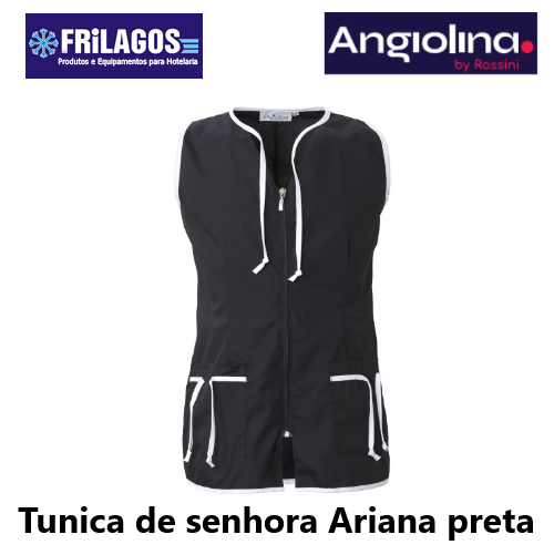 Tunica Senhora Ariana Preta C/Fecho Tam-Xs Rossini          