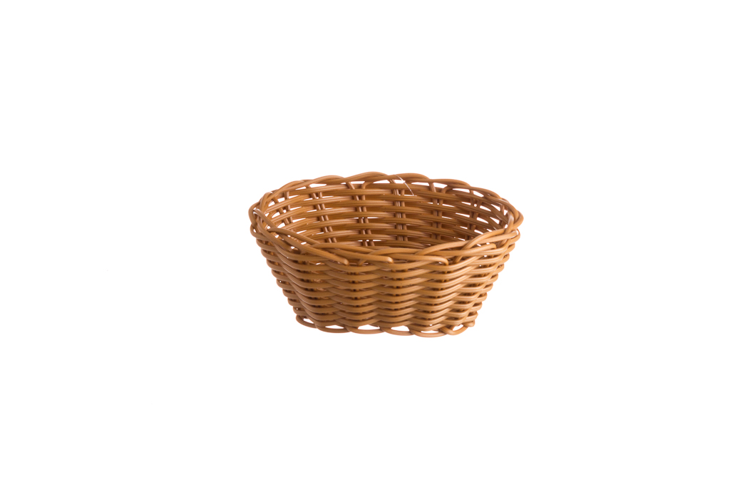 Cesto Oval Pp Castanho Claro 18X12X7Cm                      