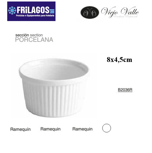 Ramequim Porcelana 8X4,5Cm Viejo Valle                      