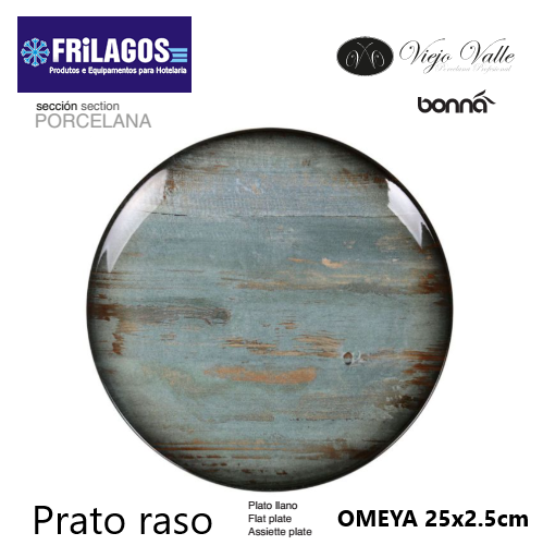 Prato Raso Bonna Gourmet Omeya 25X2,5Cm Viejo Valle         