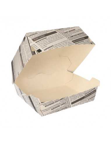 Caixa Cartão Hamburguer 12,5X12,5X7Cm Newsprint 50 Unid.    