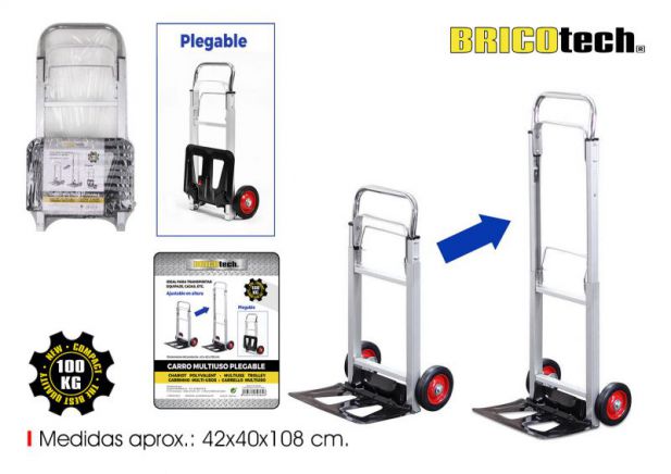 Carro Multiusos Até 100Kg  42X40X108Cm Bricotech            