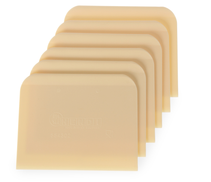 Conjunto De 6 Raspadores Pp Flexiveis 120X100Mm Hendi       