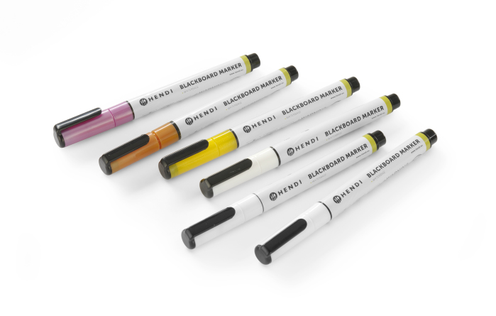 Pack 6 Marcadores Para Quadro Preto 1Mm Hendi               