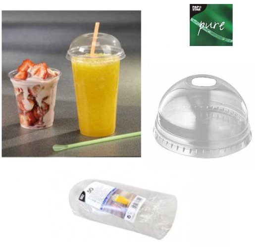 Tampa Para Copo Hurricane C/Orificio Pet Ø9,5X4,5Cm 50 Unid 